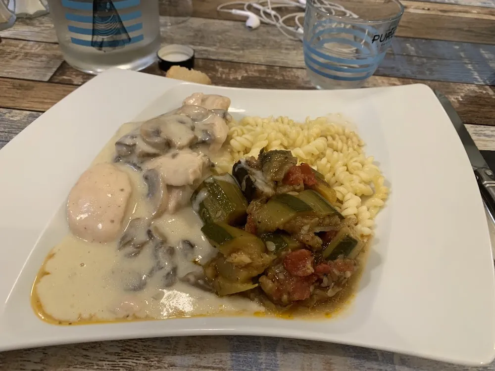 Poulet À la Crème Aux Champignons